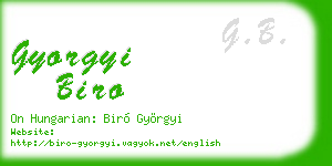 gyorgyi biro business card